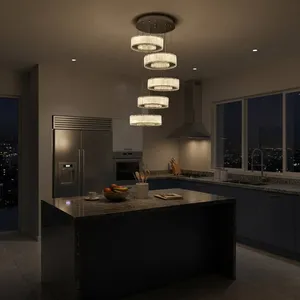 لوستر مدل پنج حلقه مدرن