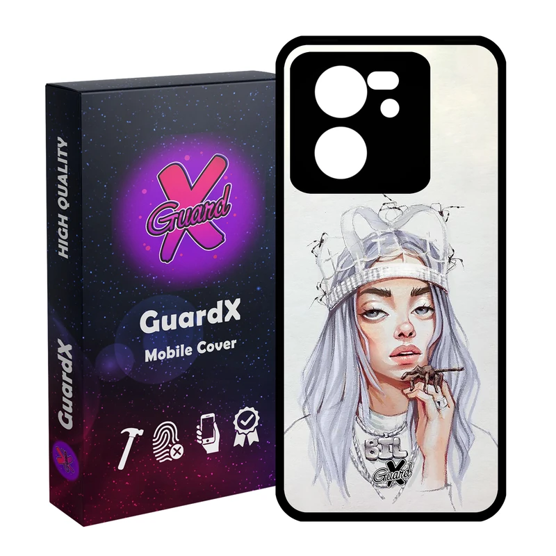 کاور گارد ایکس طرح Billie Eilish مدل Glass10149 مناسب برای گوشی موبایل شیائومی 13T/13T Pro/Redmi K60 Ultra
