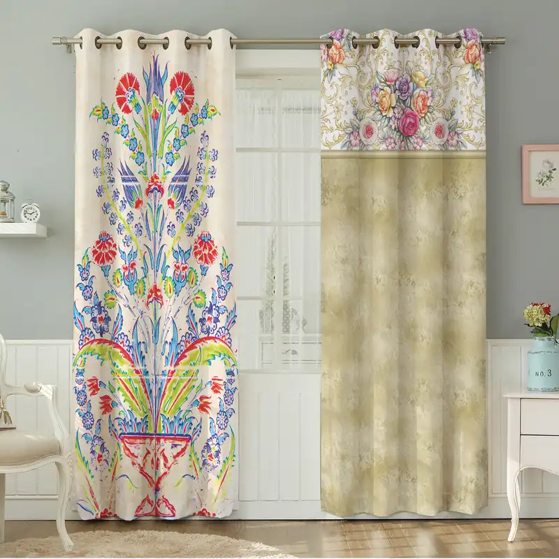 پرده نیروانا طرح  مدرن مدل مخمل کد 4886 سایز 140×280 سانتی متر