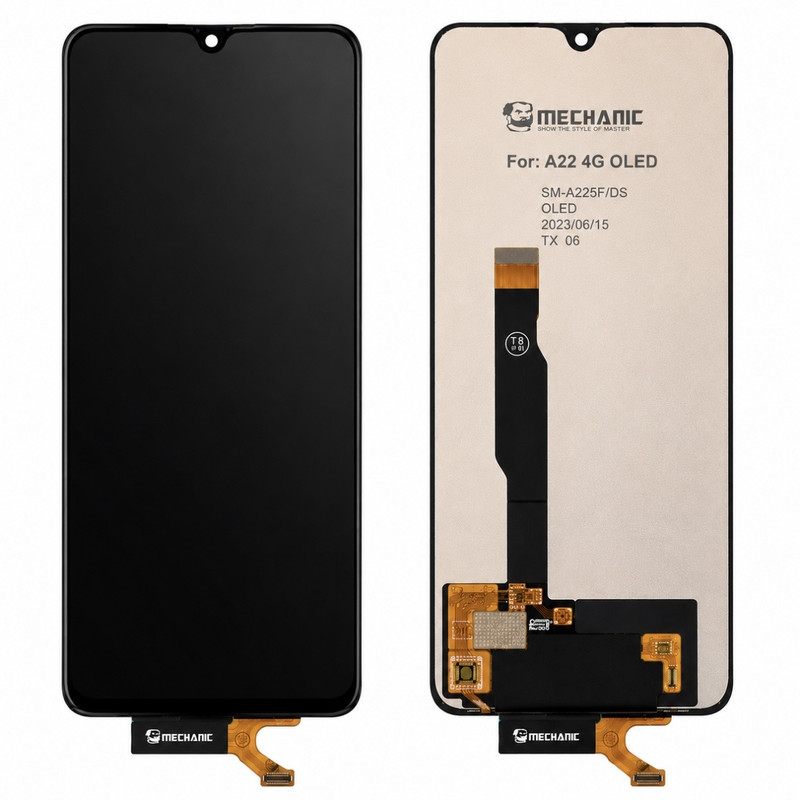 تاچ و ال سی دی با فریم مکانیک کد SM-A225F/DC مناسب برای گوشی موبایل سامسونگ galaxy a22 4g oled