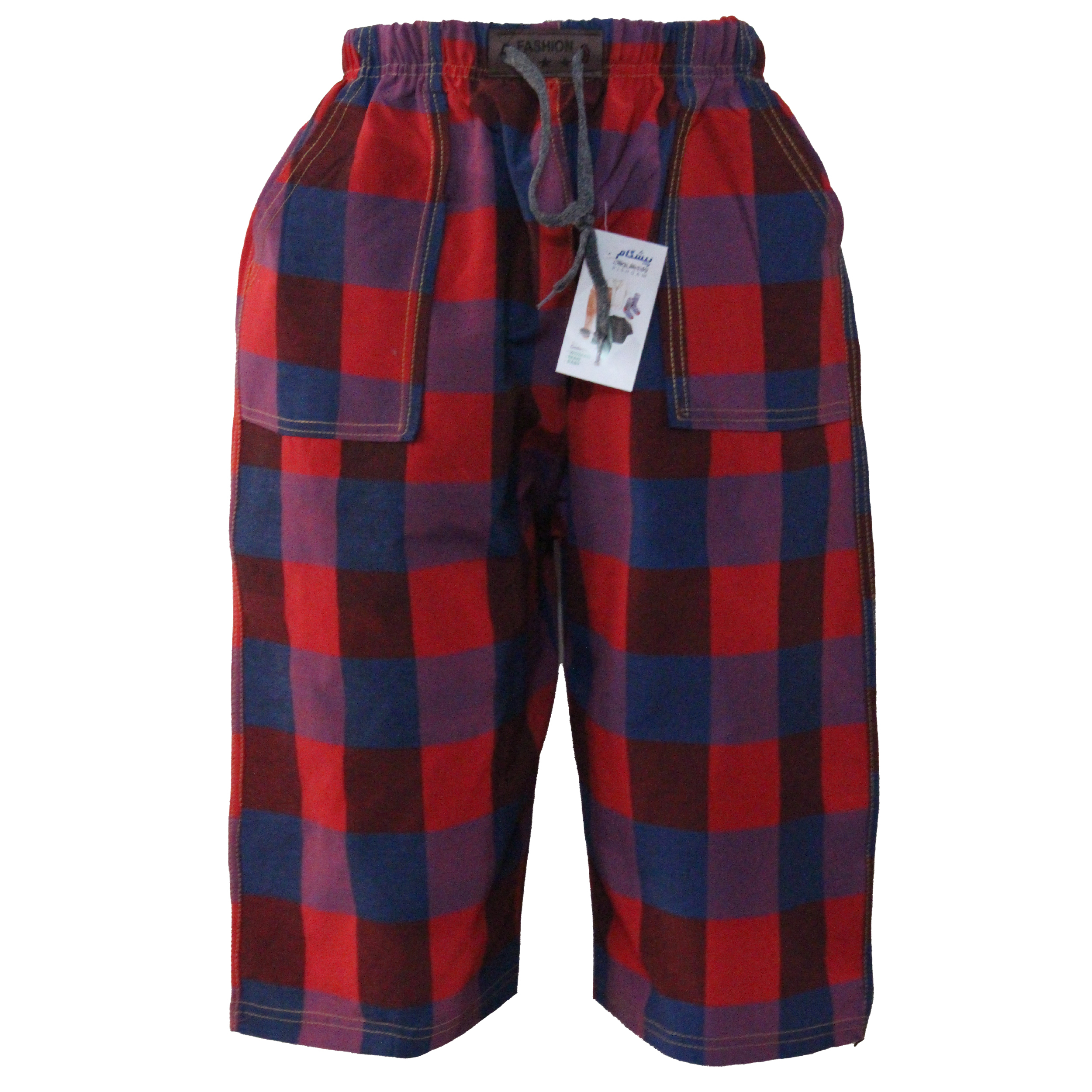 شلوارک مردانه پیشگام مدل چهارخونه کد HN2FX-GH