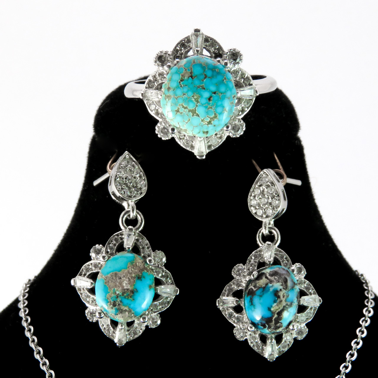 نیم ست نقره زنانه کد AV034-2