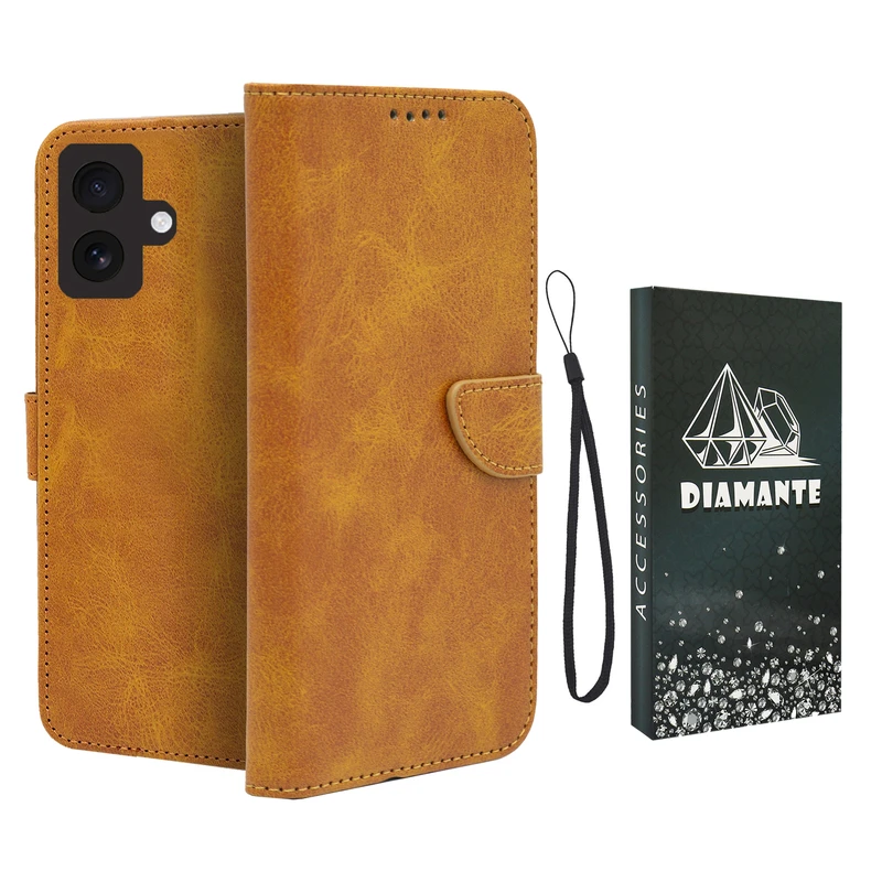 کیف کلاسوری دیامانته مدل Scusa Bk مناسب برای گوشی موبایل اپل iPhone 16 به همراه بند آویز