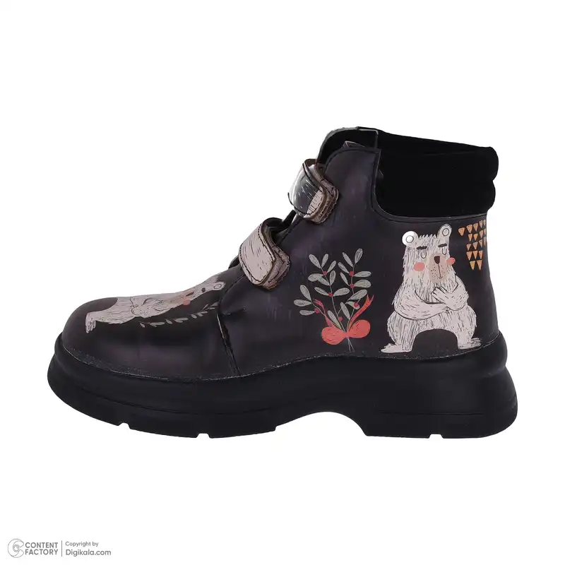 نیم بوت دخترانه دندی مدل dnd-vian08 طرح dancing bear