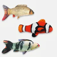 اسباب بازی پارچه ای سگ و گربه کت نیپ طرح ماهی مدل 001 مجموعه 3 عددی