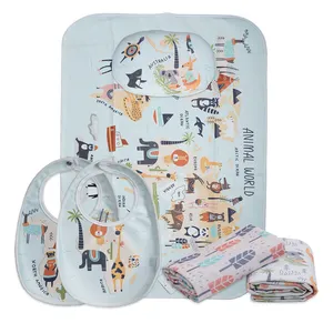  ست زیر انداز کودک امی مدل دنیای حیوانات مجموعه 5 عددی