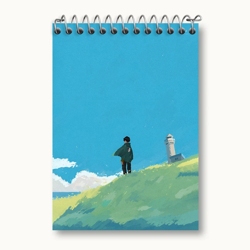 دفتر یادداشت 50 برگ خندالو طرح انیمه اتک آن تایتان کد N3635