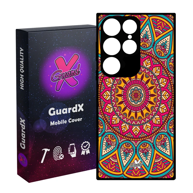 کاور گارد ایکس طرح Mandala مدل Glass10131 مناسب برای گوشی موبایل سامسونگ Galaxy S24 Ultra