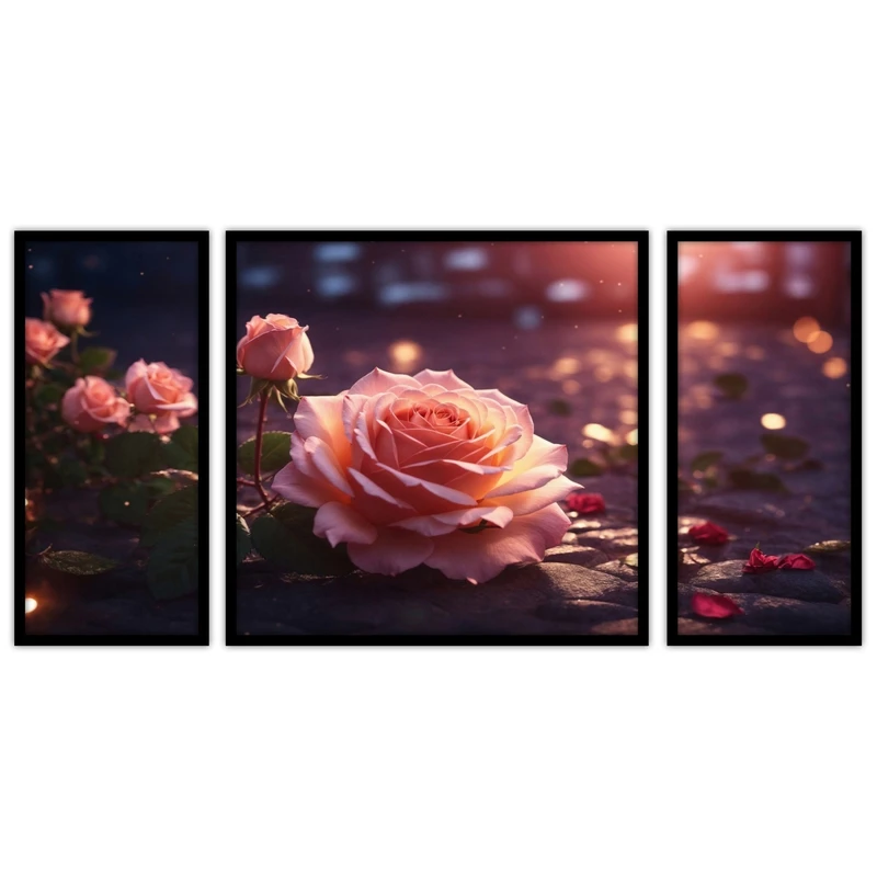 تابلو بکلیت طرح گل مدل B-bu3357 مجموعه 3 عددی