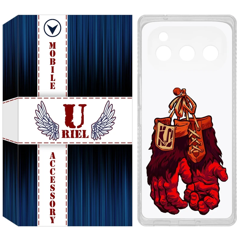 کاور یوریل مدل Clear کد 77 طرح دستکش مناسب برای گوشی موبایل داریا Bond