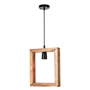 چراغ آویز ای دی ام وود مدل مربع کد W-01