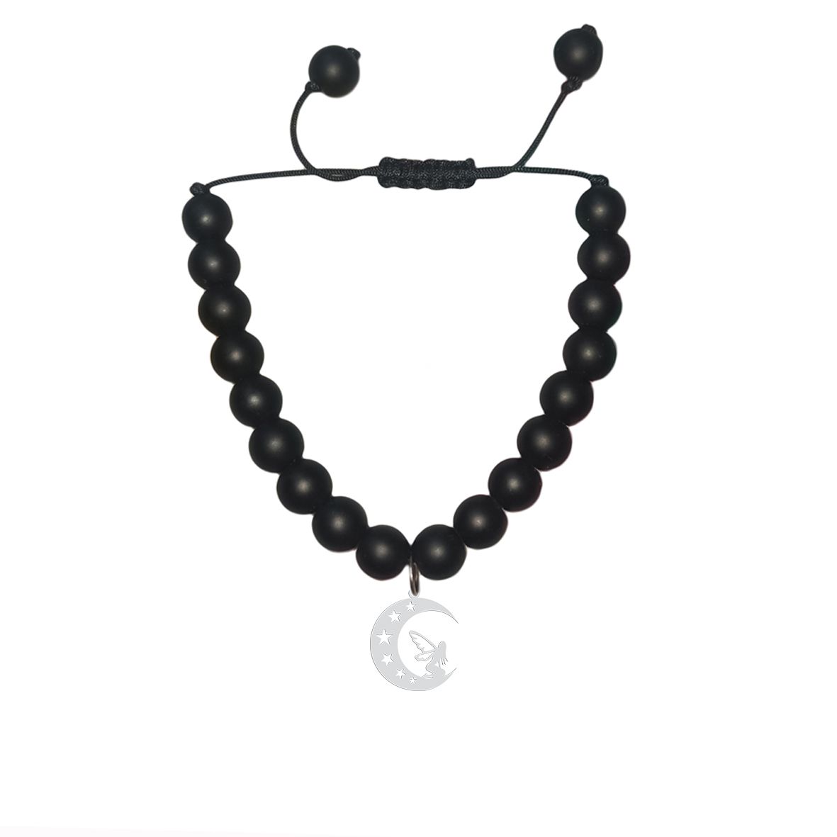 دستبند نقره هایکا طرح فرشته و ماه و ستاره مدل n.ha1_615 -  - 4