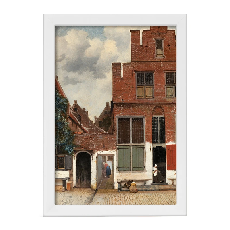 تابلو خندالو مدل نقاشی خیابان کوچک اثر یوهانس فرمیر کد F12426