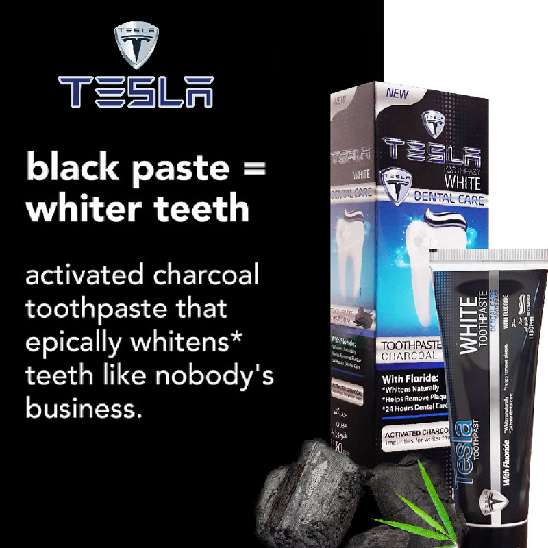 خمیر دندان تسلا مدل charcoal وزن 100 گرم مجموعه 2 عددی