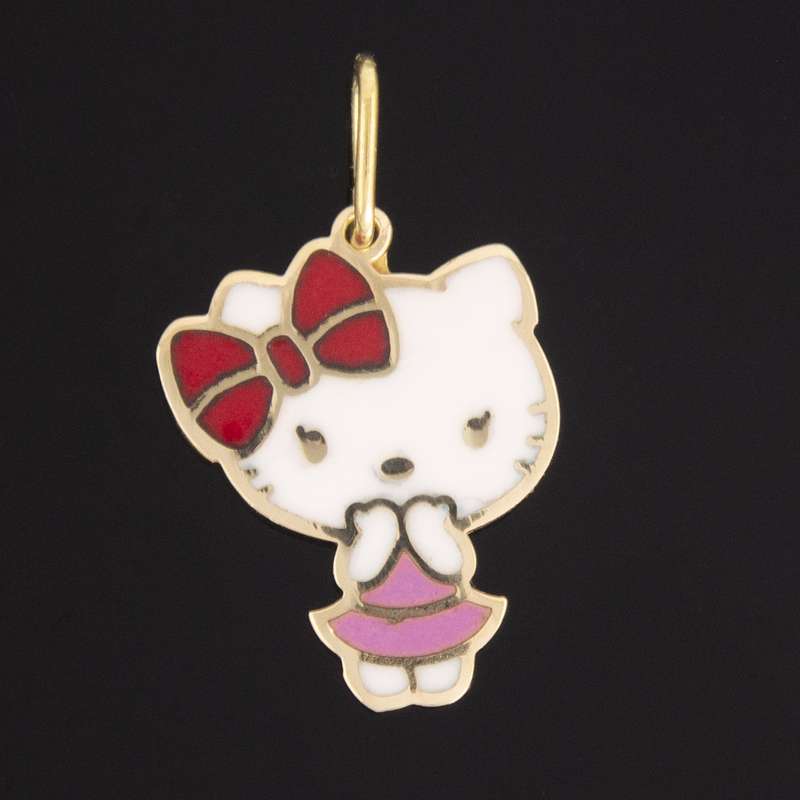 آویز گردنبند طلا 18 عیار دخترانه کد 676