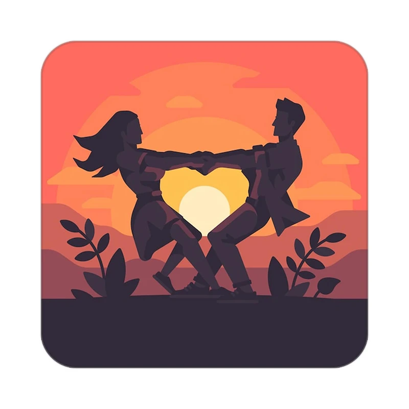 زیر لیوانی کاکتی مدل عاشقانه کد mp13194