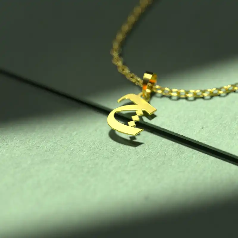 گردنبند طلا 18 عیار زنانه مدوپد مدل حرف چ کد I3-1-1039