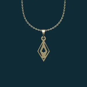 گردنبند طلا 18 عیار زنانه مدوپد مدل هندسی کد AA2-1-1269