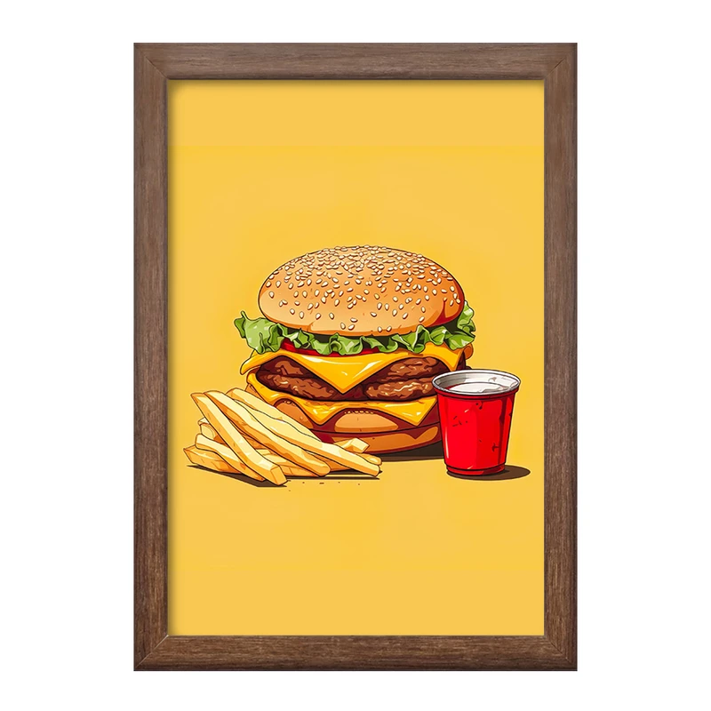 تابلو خندالو طرح فست فود (Fast Food) کد 36574