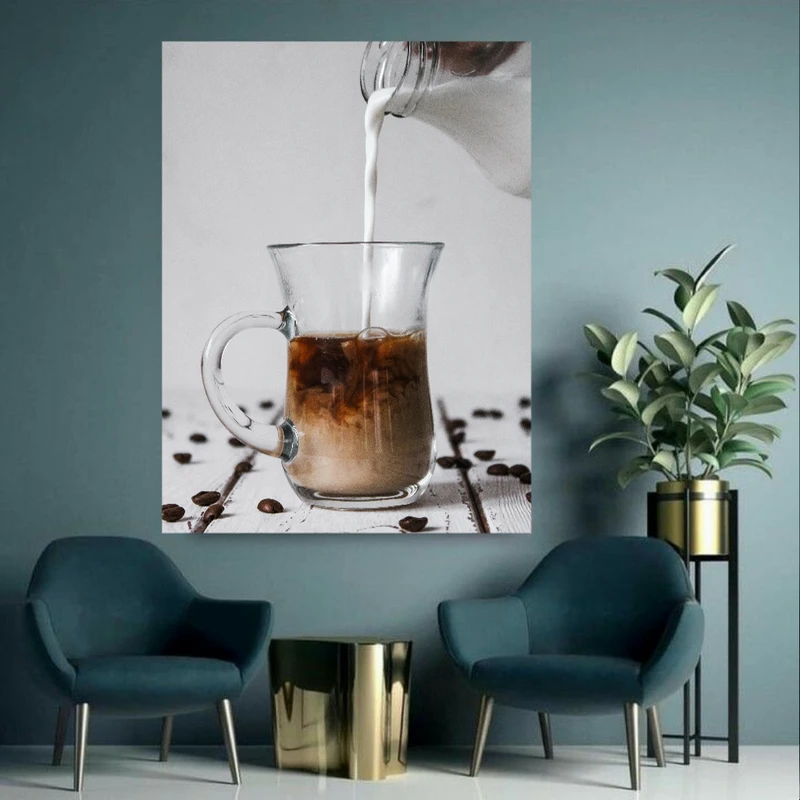  پوستر طرح شیر قهوه مدل آبشار کد FP104596