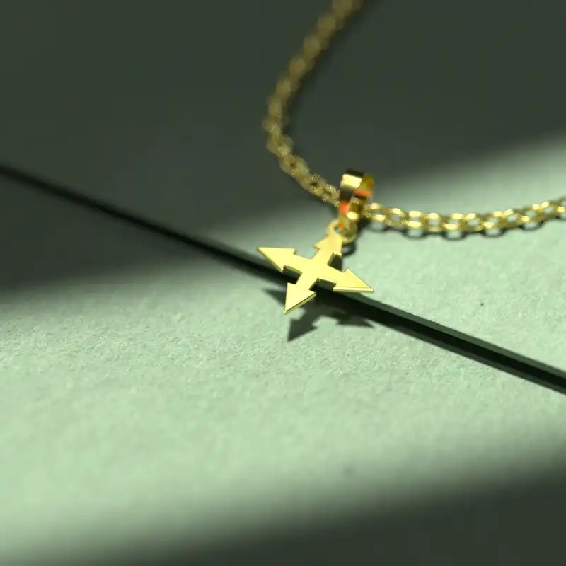 گردنبند طلا 18 عیار زنانه مدوپد مدل ستاره کد A3-1-1244