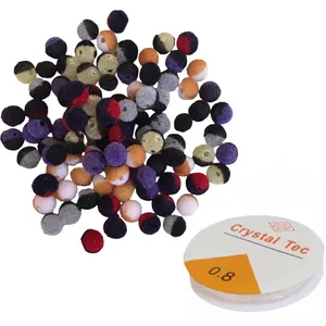 مهره و کش دستبند مدل مخملی کد 319 مجموعه 101 عددی