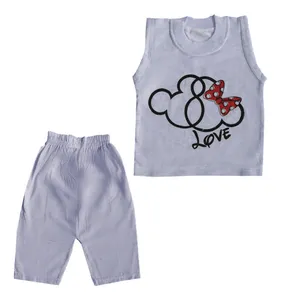 ست تاپ و شلوارک بچگانه مدل MIKI-AB