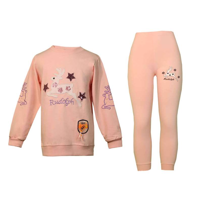 ست سویشرت و شلوار دخترانه مدل گوزن 27