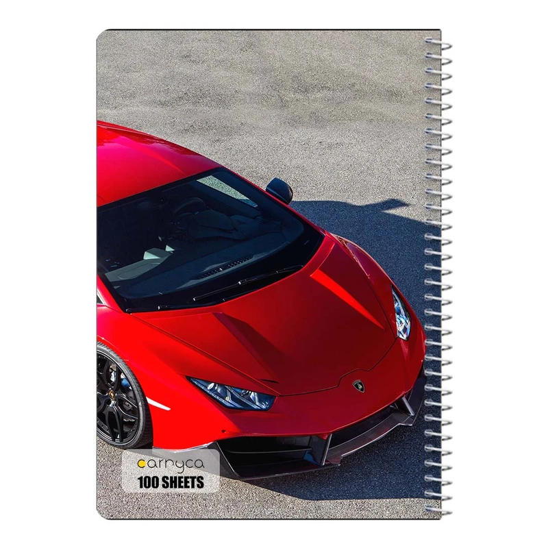 دفتر شطرنجی 100 برگ سیمی کارنیکا طرح لامبورگینی هوراکان Lamborghini Huracan کد 25891