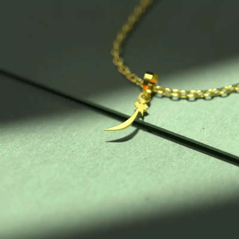 گردنبند طلا 18 عیار زنانه مدوپد مدل حرف ژ کد I3-1-1794