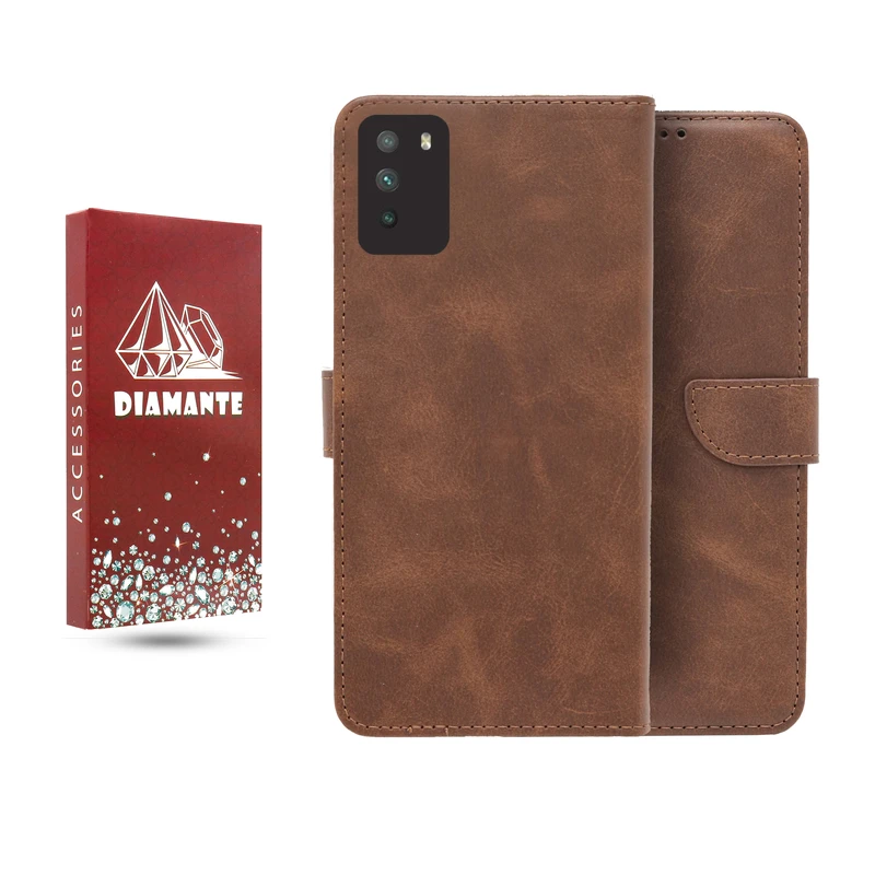 کیف کلاسوری دیامانته مدل چرم مناسب برای گوشی موبایل شیائومی Poco M3