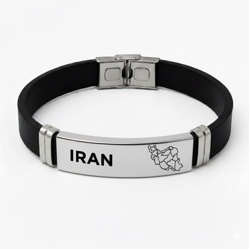 دستبند چرمی مدل نقشه ایران دستبند چرمی مدل نقشه ایران