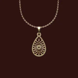 گردنبند طلا 18 عیار زنانه مدوپد مدل هندسی کد W2-1-1047
