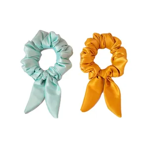 کش مو دخترانه مدل اسکرانچی طرح خرگوشی بسته دو عددی