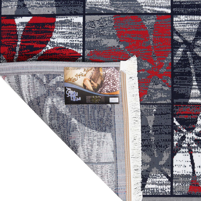 گلیم ماشینی دنیای فرش مدل گل آرا کد 24 گلیم ماشینی دنیای فرش مدل گل آرا کد 24