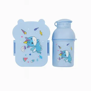 ظرف غذای کودک مدل تک شاخ همراه قمقمه