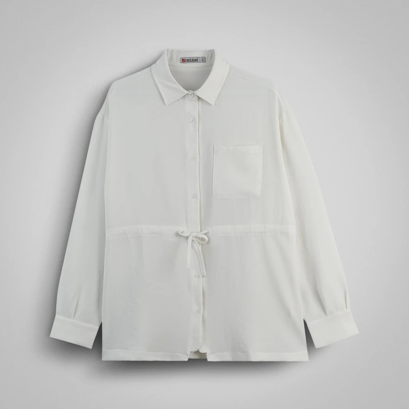 شومیز آستین بلند یقه برگردان زنانه هالیدی مدل C84715