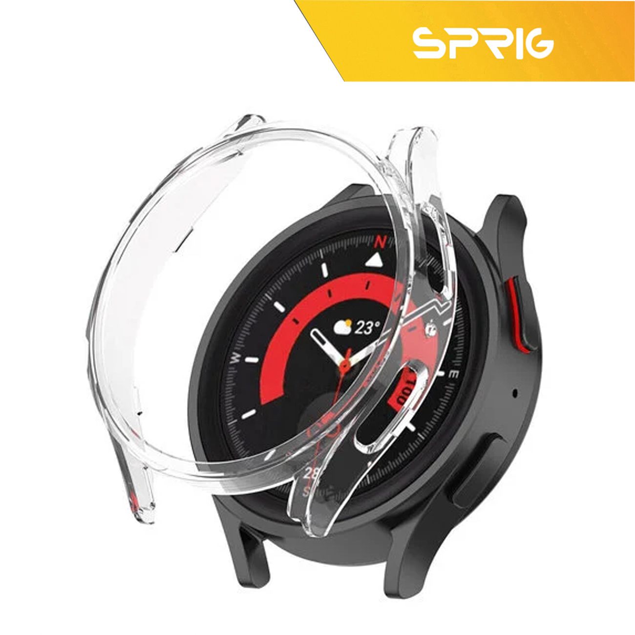 بند اسپریگ مدل Swatch مناسب برای ساعت هوشمند سامسونگ Galaxy Watch 5 Pro 45mm به همراه کاور -  - 4