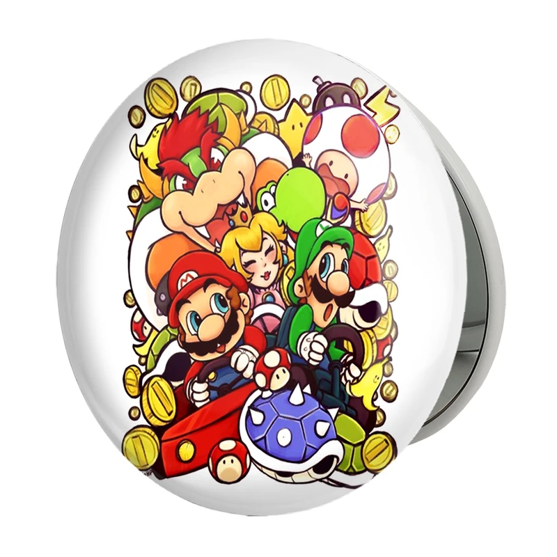 آینه جیبی خندالو طرح سوپر ماریو مدل تاشو کد 30415