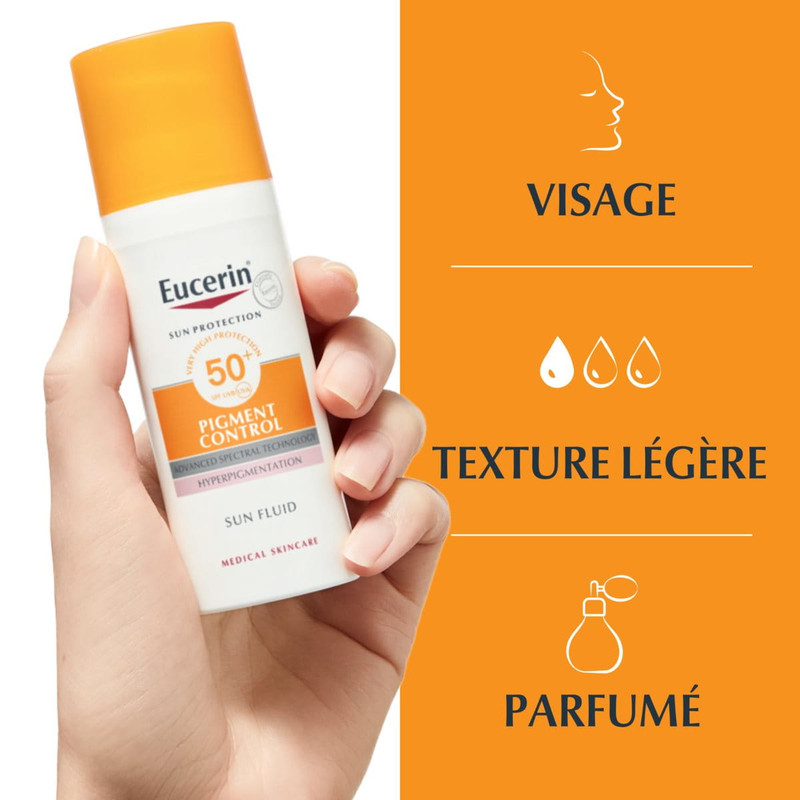 فلوئید ضد آفتاب بدون رنگ اوسرین SPF 50 مدل Pigment Control مناسب انواع پوست حجم 50 میلیلیتر فلوئید ضد آفتاب بدون رنگ اوسرین SPF 50 مدل Pigment Control مناسب انواع پوست حجم 50 میلیلیتر