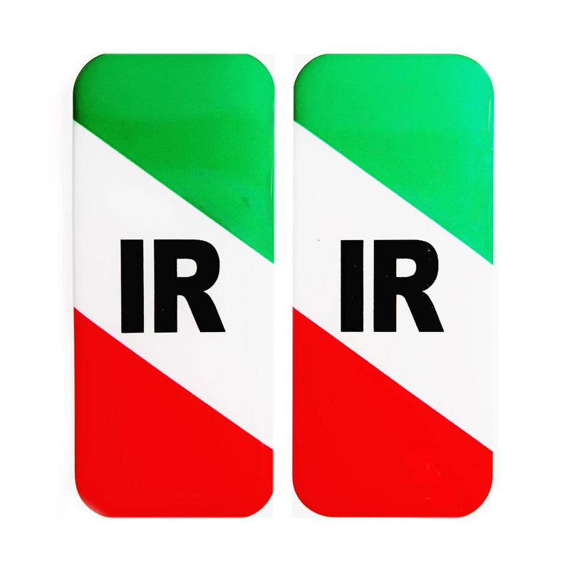 برچسب خودرو مدل ژله ای طرح ایران بسته 2 عددی
