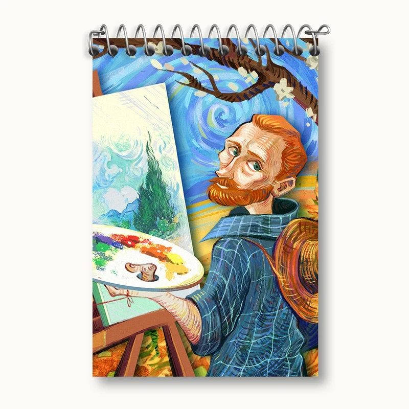 دفتر یادداشت 50 برگ خندالو مدل ونسان ونگوگ کد F309