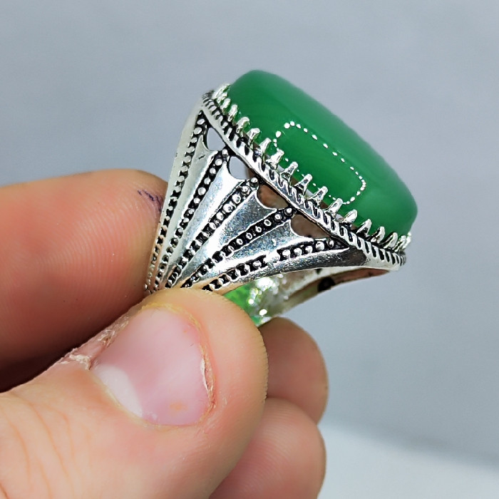 انگشتر نقره مردانه مدل سنگ عقیق رضوی رکاب اسپرت کد 6800 انگشتر نقره مردانه مدل سنگ عقیق رضوی رکاب اسپرت کد 6800