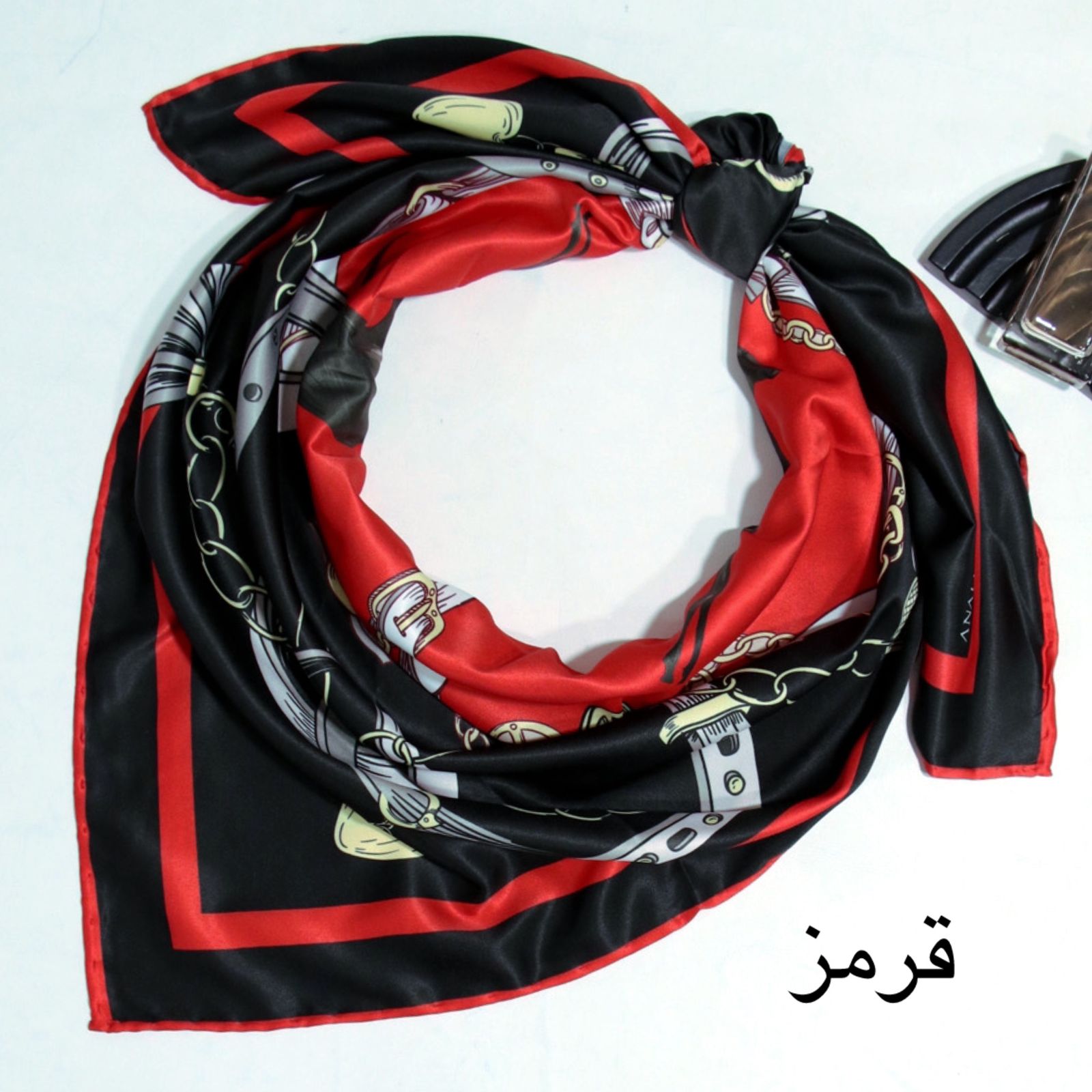روسری زنانه آنالیا مدل ابریشم طرح اسب کد 9745 -  - 32