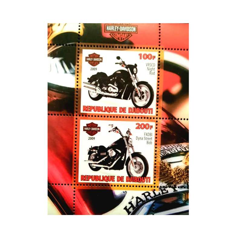 تمبر یادگاری مدل موتورسیکلت  کد DS1839 مجموعه 2 عددی 