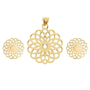 نیم ست طلا 18 عیار زنانه نیکان گلد مدل BG 46