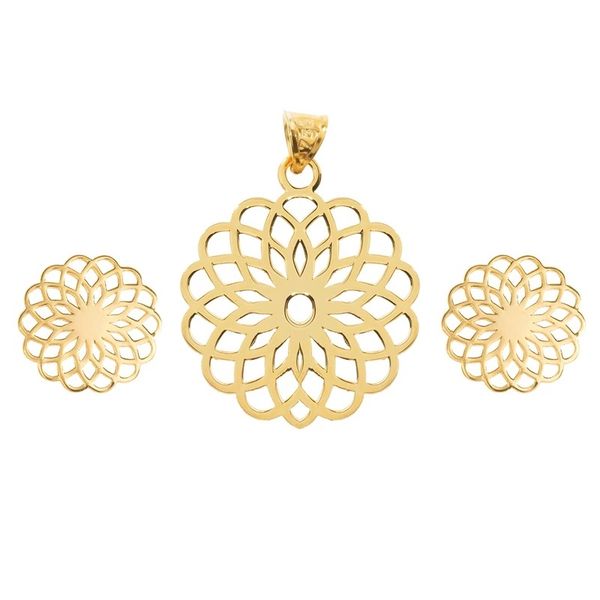 نیم ست طلا 18 عیار زنانه نیکان گلد مدل BG 46