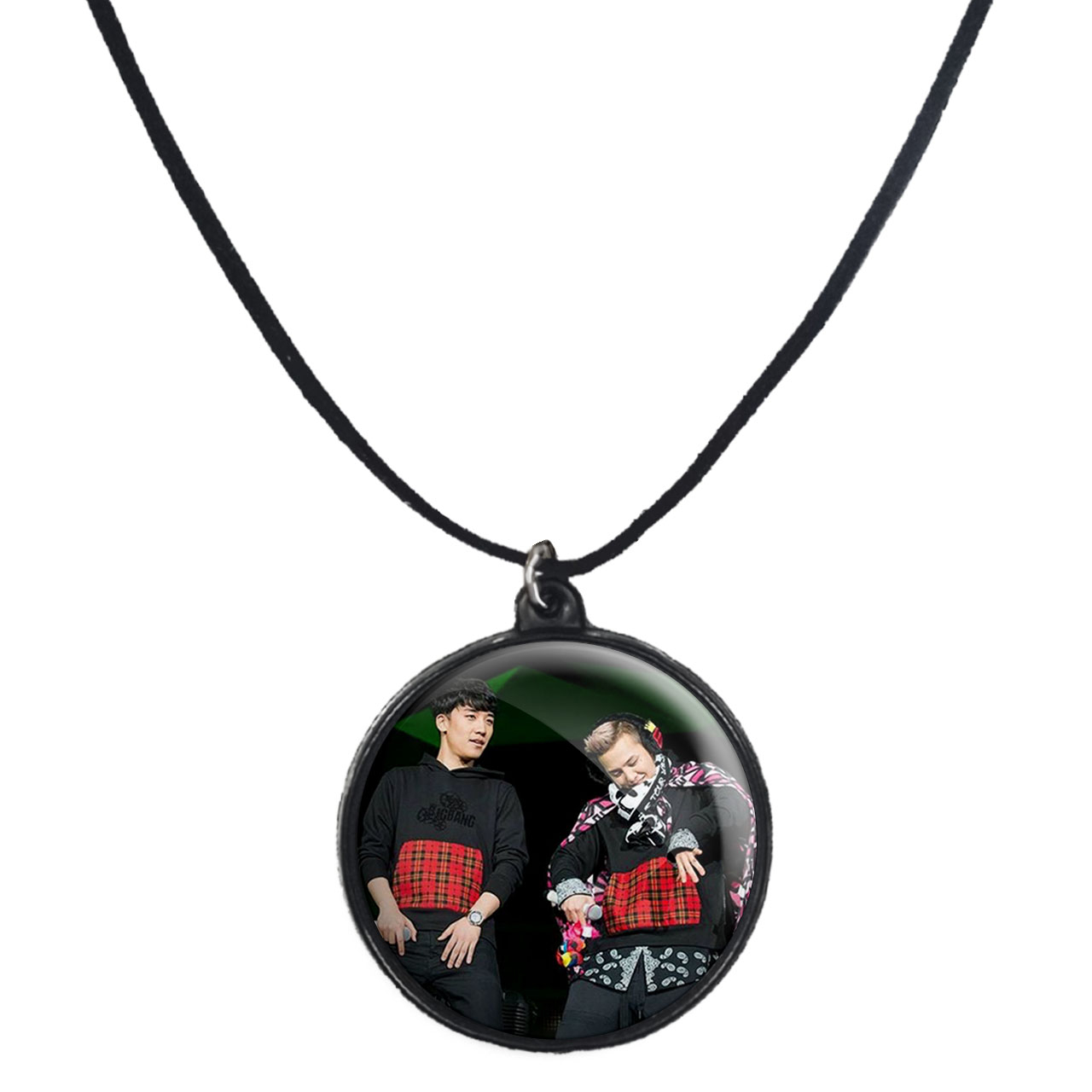 گردنبند پرمانه طرح گروه موسیقی BIG BANG کد pmb.15170 مدل دو طرفه