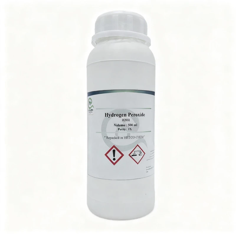 محلول آب اکسیژنه هتکوشیمی مدل H2O2  3% حجم ۵۰۰ میلی لیتر