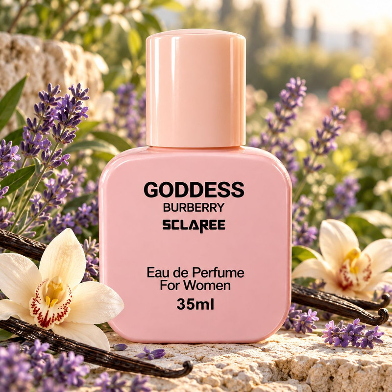 عطر جیبی زنانه اسکلاره مدل Burberry Goddess با رایحه گرم و شیرین حجم 35 میلی لیتر